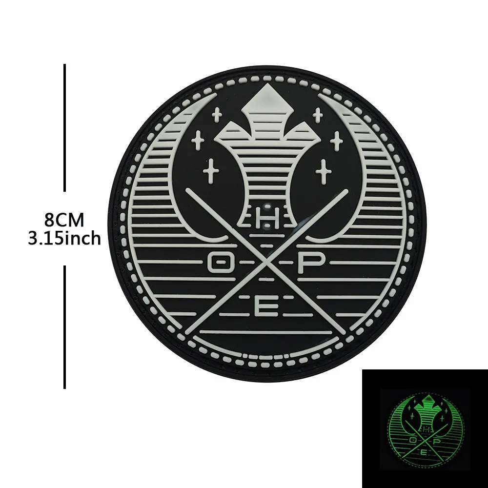Parche táctico 3D luminiscente goma – Insignia moral velcro - imagen 5