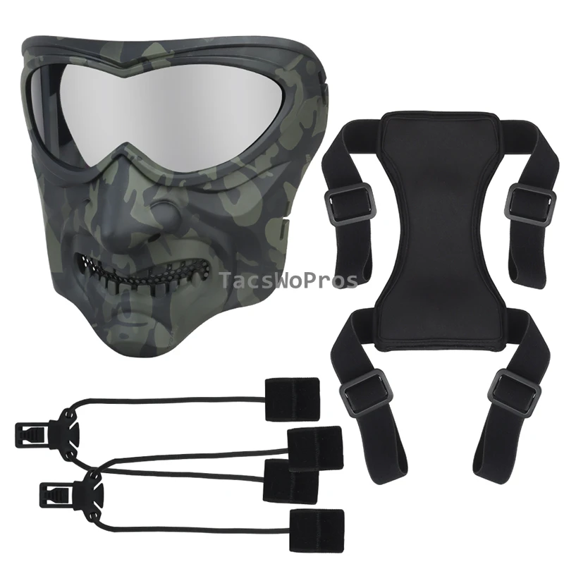 Mascarilla protectora militar Airsoft para caza, máscara de seguridad con lente HD para combate al aire libre, juego de guerra táctico - imagen 3