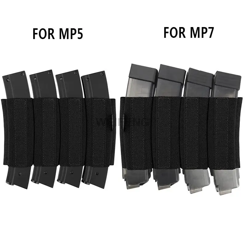 Soporte táctico para revistas MP5/MP7 con sujetadores de gancho para MK3 MK4, aparejo de pecho, chaleco Mag, inserto Airsoft, accesorios de caza - imagen 2