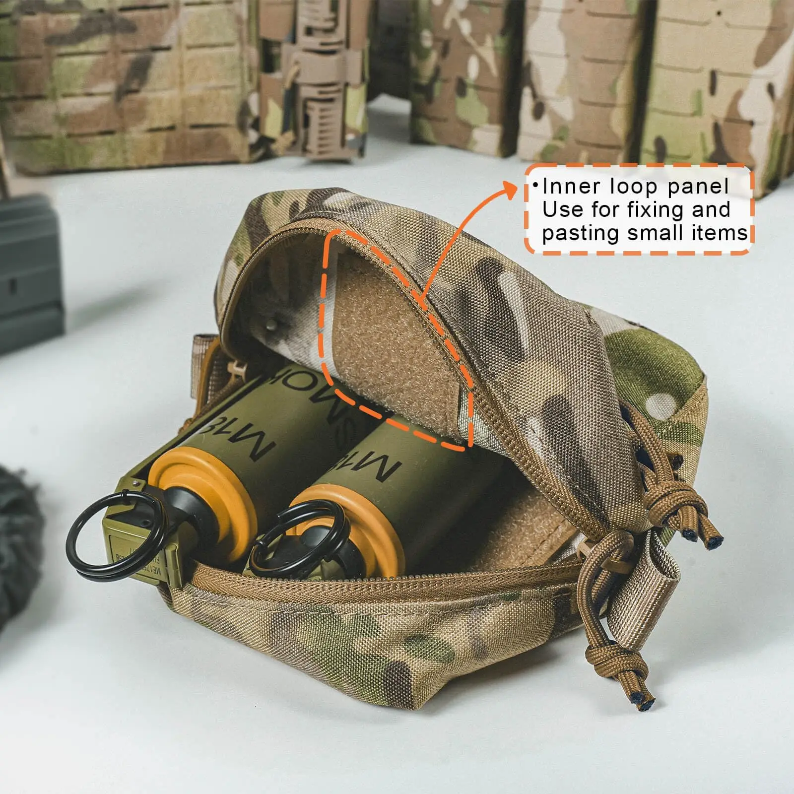 Bolsa táctica Molle Admin, pequeñas bolsas GP de uso General con Panel de bucle para chaleco, cinturones para pistola, mochila como bolsa de almacenamiento expandida - imagen 3