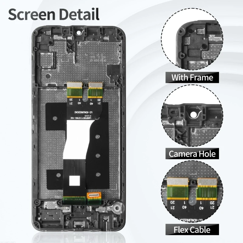 Asamblea completa del reemplazo pantalla LCD A05s con panel y marco para instalación fácil K1KF - imagen 5