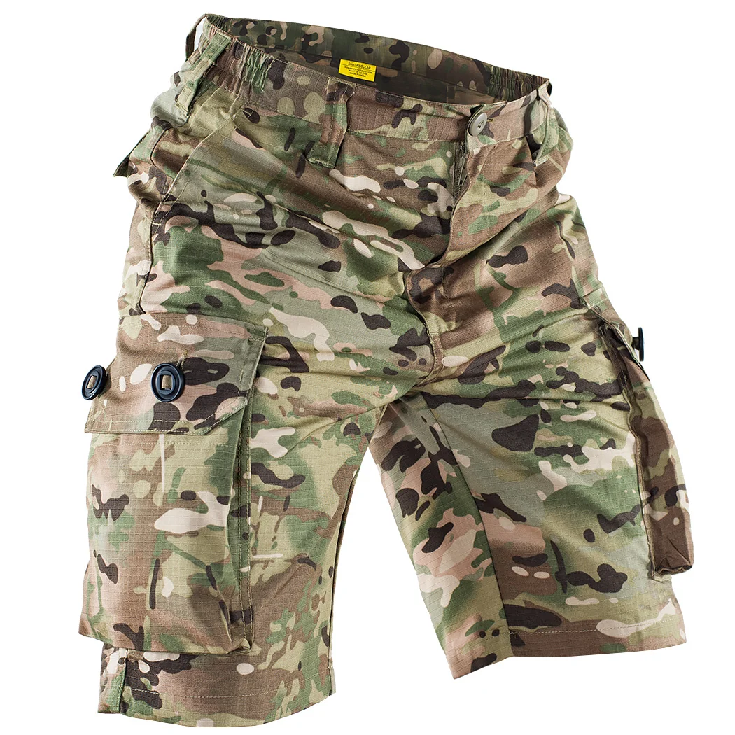 MEGE-pantalones cortos informales de camuflaje para hombre, Pantalón Cargo táctico, para gimnasio, correr, senderismo, ropa de calle, novedad de 2023 - imagen 4