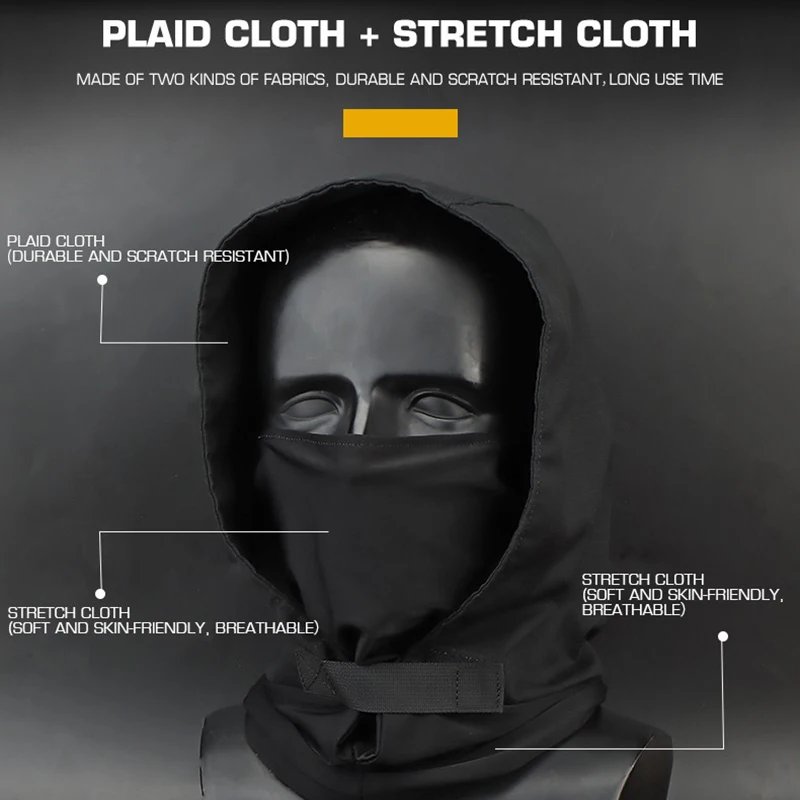 Casco táctico de cara completa para noche, protección UV, máscara de caza transpirable, pasamontañas de combate, capucha para la cabeza para caza Airsoft, juego CS