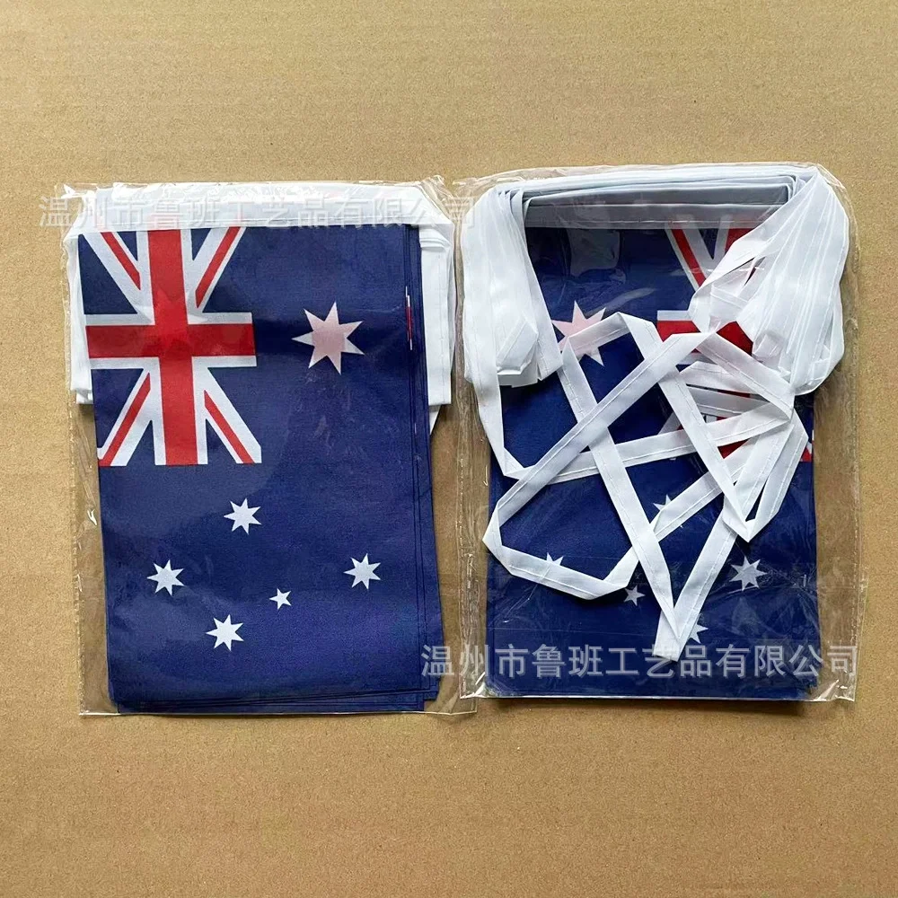 BANDERA DE SKY 14x21cm banderines de Australia 20 unids/paquete banderín cadena Banner Festival fiesta vacaciones para decoración - imagen 3
