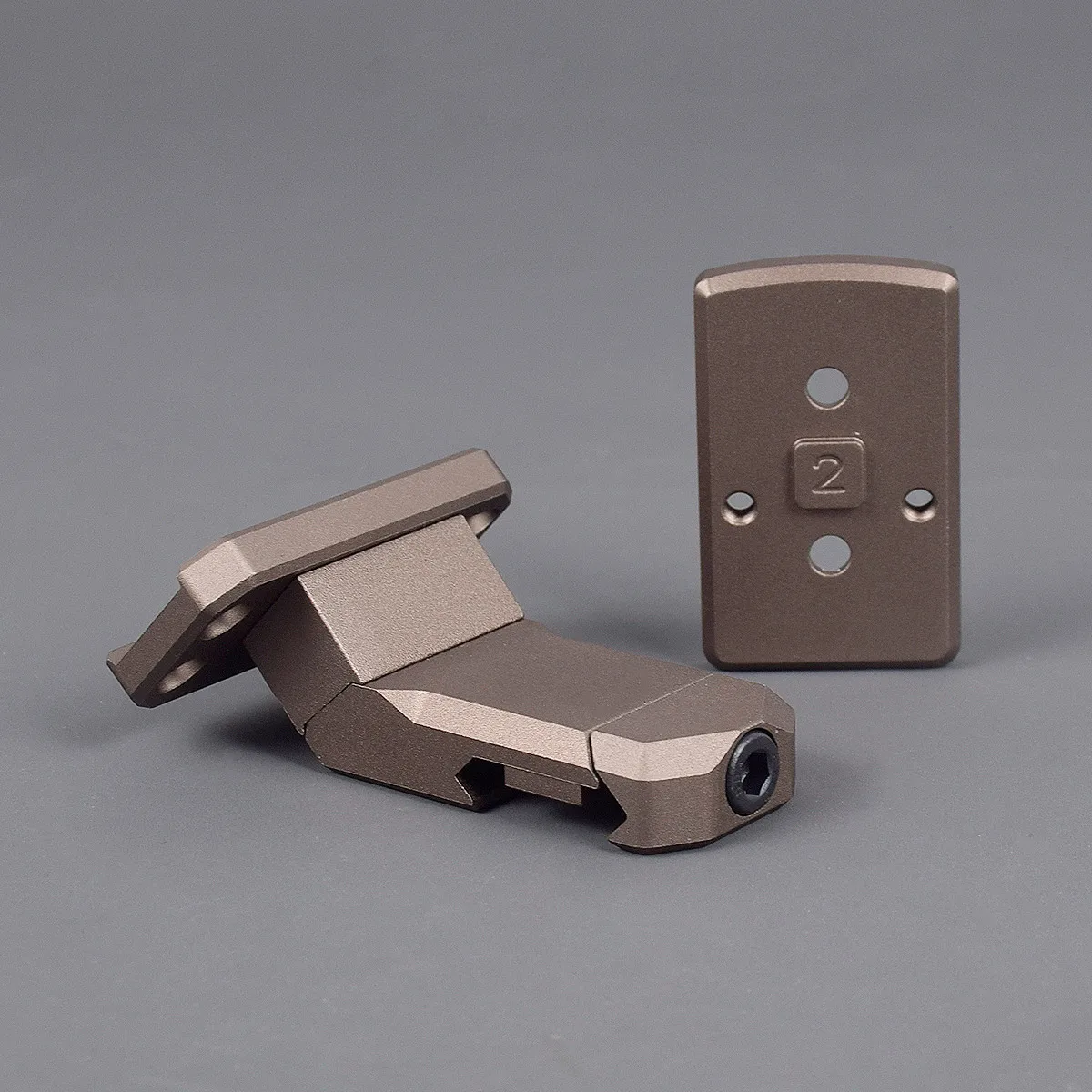 Soporte de Metal lateral óptico compensado de 35/45 grados para T01 T02 RM soporte de Base de mira de punto rojo accesorios de caza de riel de 20mm - imagen 3