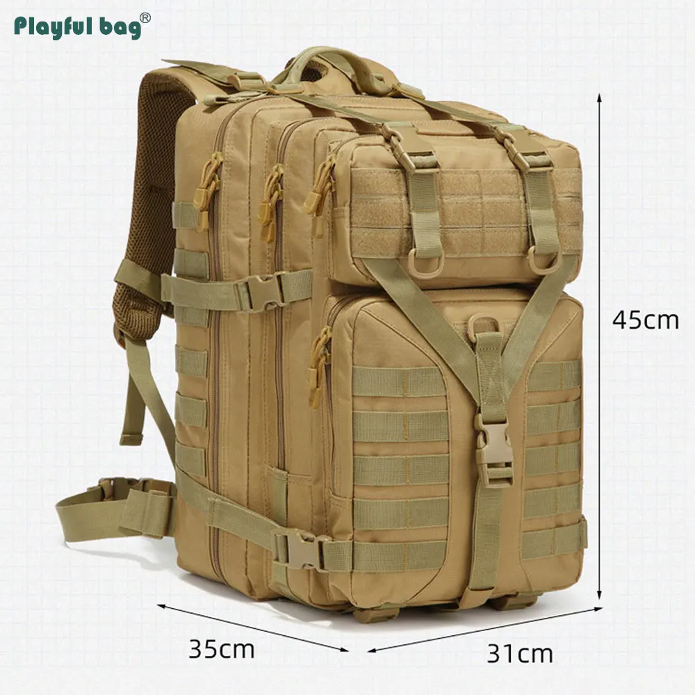 Mochila de senderismo táctica de camuflaje 3P, bolsa de Montañismo al aire libre, Camping, multifuncional, gran capacidad, AVA271 - imagen 3