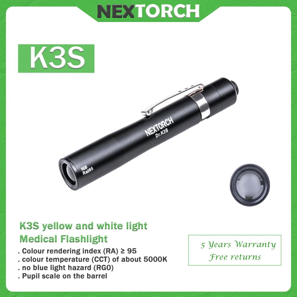 NEXTORCH Serie Penlight portátil, Linterna médica con clip trasero, Linterna UV, para enfermeras, mascotas, trabajadores de mantenimiento, EDC - imagen 2