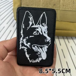 Parche bordado Pastor Alemán K9 – Táctico velcro para mochila o chaleco