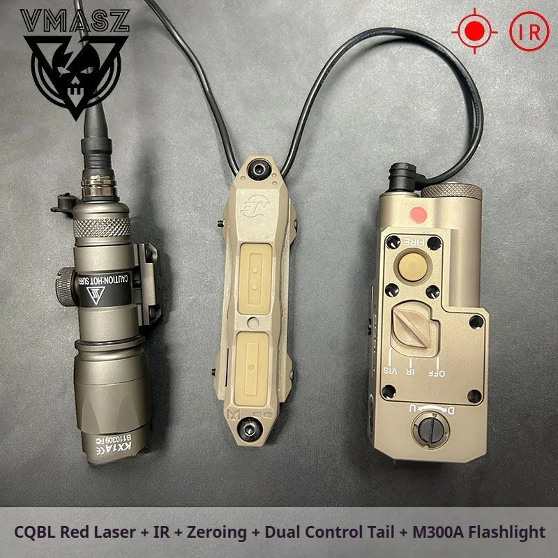 Elemento CQBL-1 Metal rojo verde azul IR láser M300 M600 SF linterna LED blanca interruptor de presión de Control Dual compatible con riel Picatinny - imagen 3