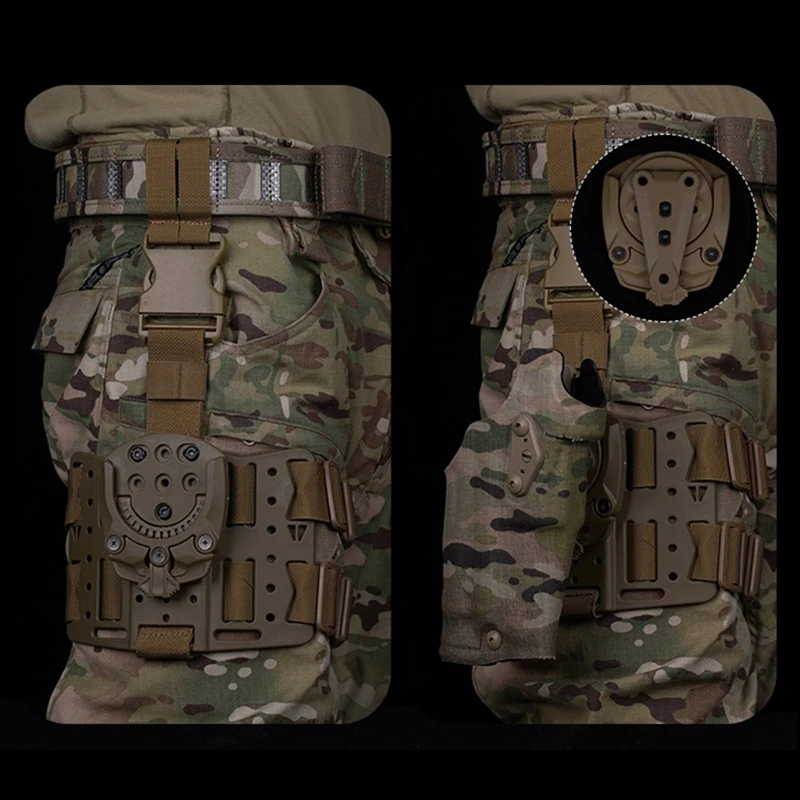 Plataforma drop leg táctica para funda de pistola – Nylon regulable - imagen 5