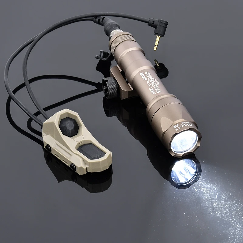 WADSN-linterna M600 M600C AXON, interruptor Dual, enchufe 2,5/SF, caza táctica SF Surefir, luz exploradora, equipo Airsoft apto para riel de 20mm - imagen 5