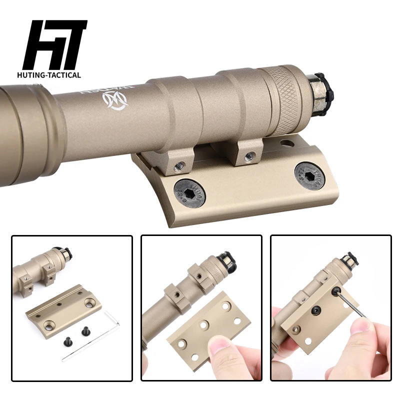 Linterna Airsoft DD Fit SMR Mlok Keymod mini luz de explorador montaje lateral compensado para Surefir M300 M600 accesorios de Base de luz de arma - imagen 5