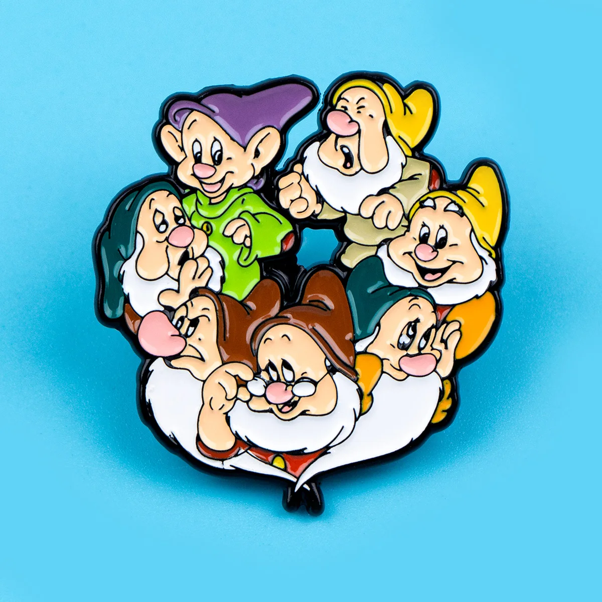 2 broches de clavija de esmalte de dibujos animados para hombres viejos para decoración de ropa de mujer, accesorios de insignia de sombrero - imagen 2