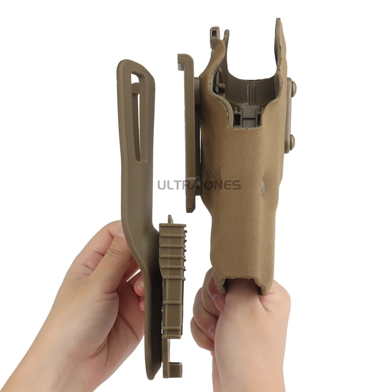 Funda de pistolas tácticas para Glock 17, fundas de pierna de liberación rápida, soporte para pistola de Airsoft de mano derecha, portador de pistola de caza G17 - imagen 3