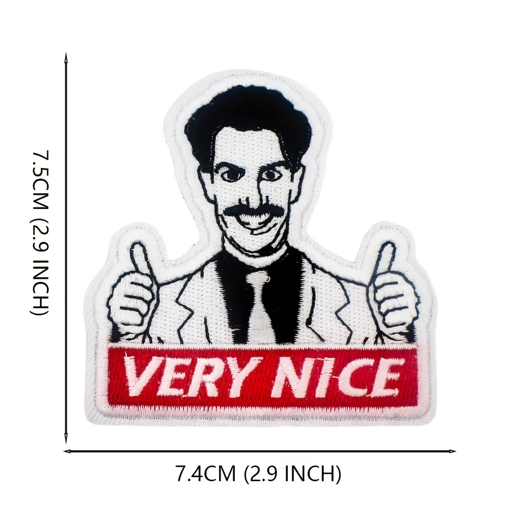 Parche de inspiración bordado muy bonito pulgar hacia arriba hombre persona brazalete gancho bucle emblema táctico para mochila chaleco casco uniforme - imagen 3