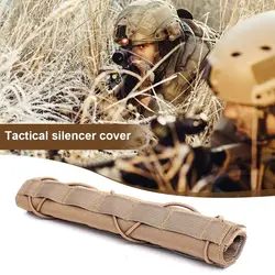 Cubierta supresor ajustable resistente al calor con Molle para escalada al aire libre caza tiro 8,66 ''x 5,51''