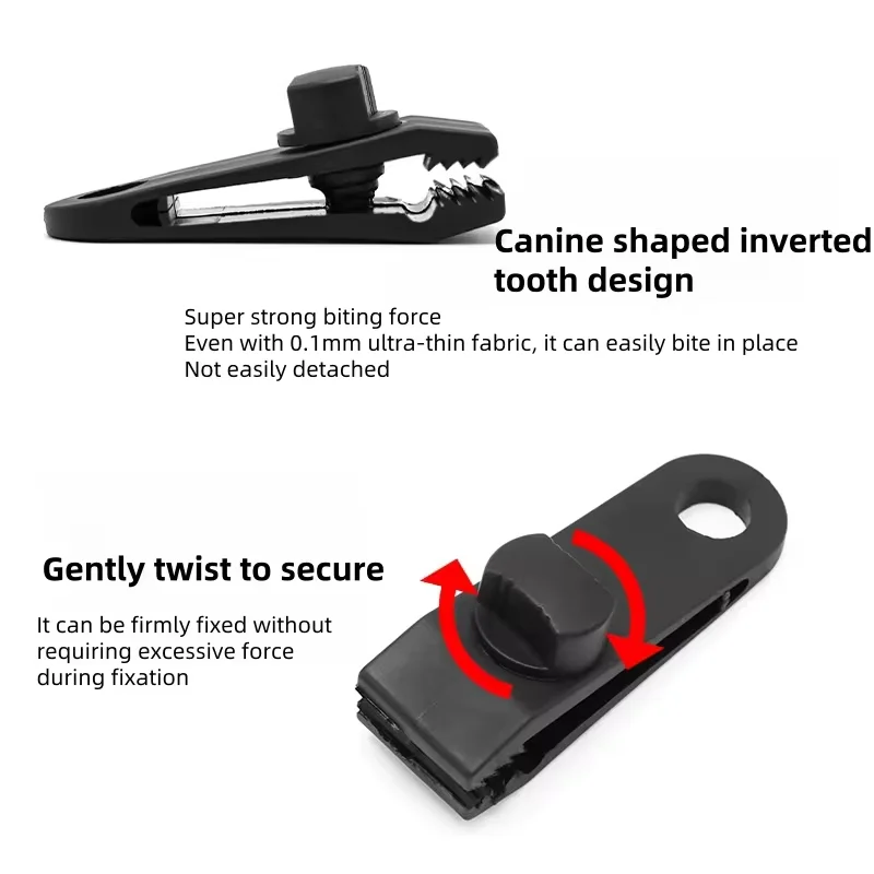 Clip de tienda de campaña para exteriores, hebilla de plástico fija, accesorios de plástico, clip de tienda reforzado, clip a prueba de viento - imagen 4