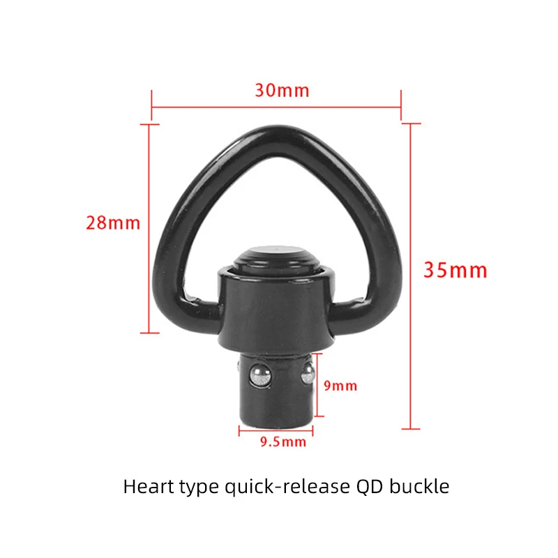 Heart type QD buckle