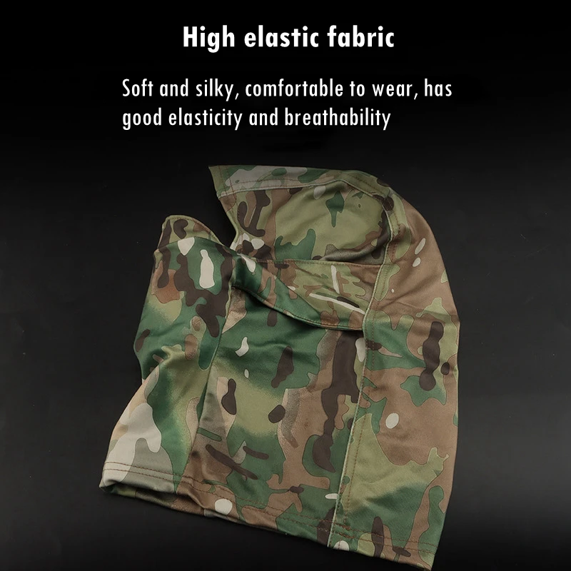 Máscara táctica para exteriores, pasamontañas de silicona, media cara, a prueba de viento, casco, Airsoftsport, caza, CS Game, protector solar - imagen 3