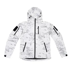 Abrigo táctico camuflaje blanco nieve polialgodón unisex