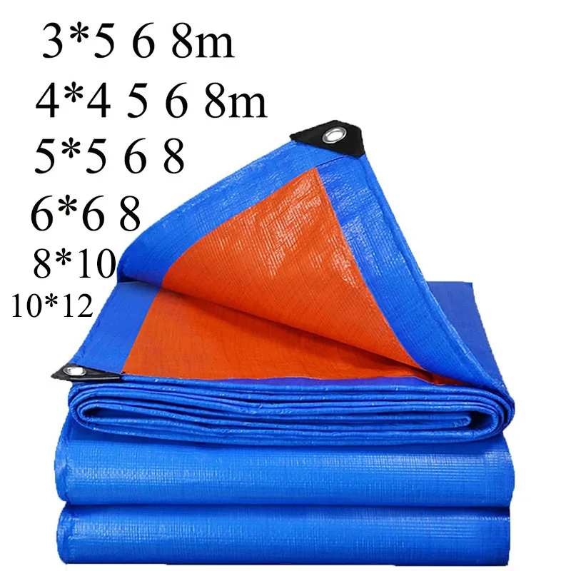 Lona grande gruesa 3*5 4*4 5×5 6*6 8×8 10 12 dosel impermeable cubierta de lluvia lona tienda campamento patio al aire libre jardín playa duradera - imagen 2