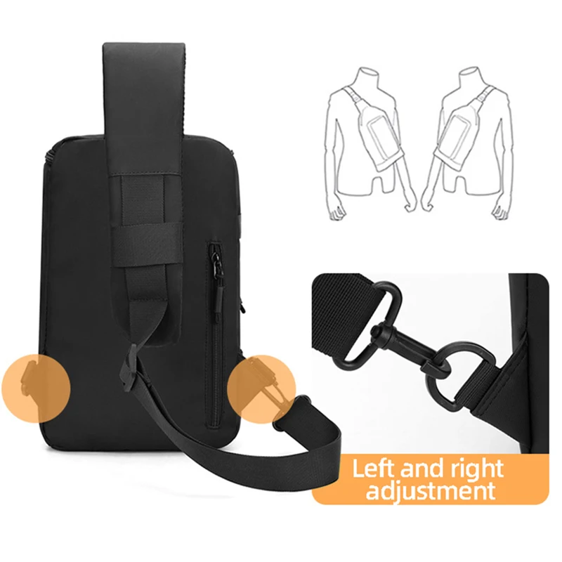 Bolso de pecho para gimnasio de negocios para hombre, bandolera para viajes al aire libre, ir al trabajo, compras, bolsos de hombro, riñonera ligera para senderismo y fin de semana - imagen 5