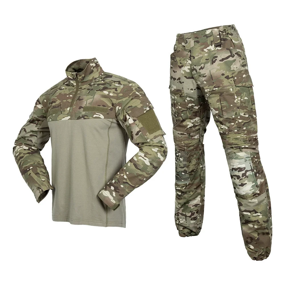 Conjunto de traje de rana G5 de primavera, conjuntos de entrenamiento de manga larga verde militar, ropa elástica transpirable resistente al desgaste, camuflaje táctico al aire libre - imagen 4