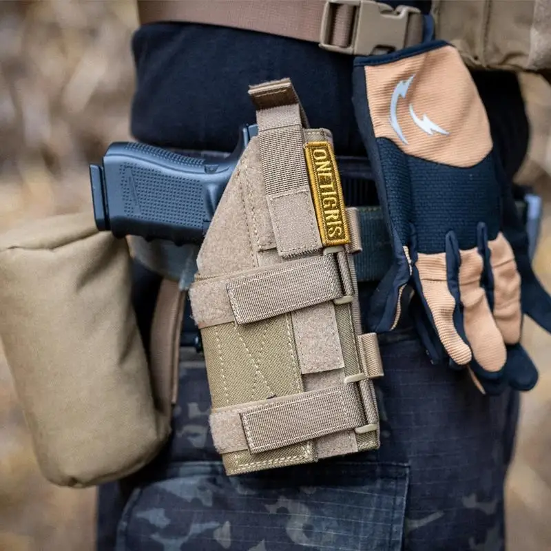 ONETIGRIS-funda para pistola táctica Molle, cinturón Modular, funda para pistola de nailon para tiradores diestros Glock 17 19 22 23 31 32 34 35 - imagen 4