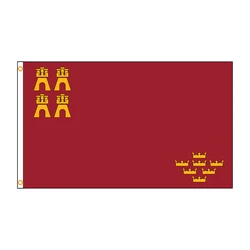 Bandera española de Murcia en poliéster impreso interior exterior