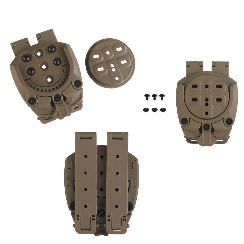Chaleco de caza táctico MOLLE soporte de placa adaptadora de Base de 360 grados - imagen 2