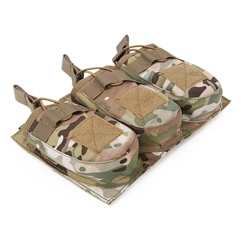 ERQYGRA táctico AK Triple Mag bolsa ligera elástica caza CS juego de guerra sistema Molle accesorios de Paintball riñonera funda - imagen 4