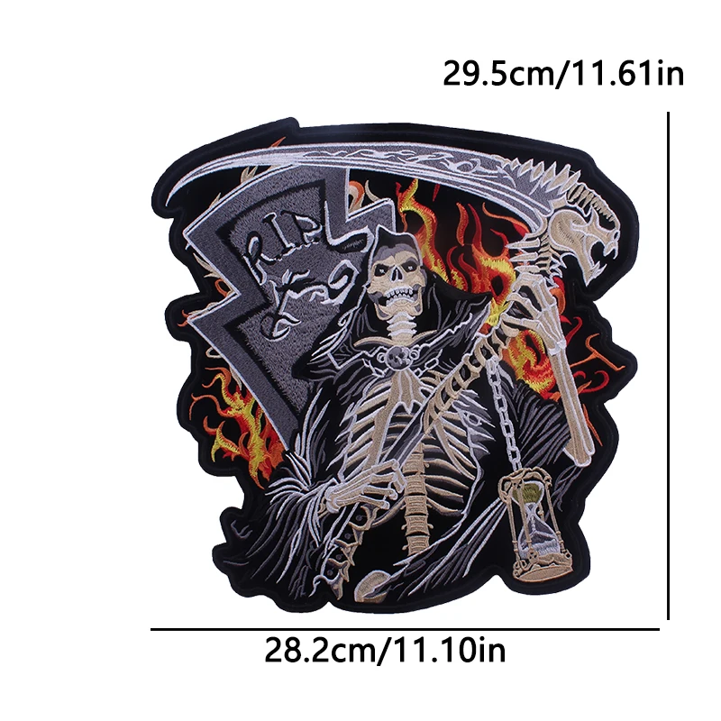 Parches termoadhesivos para planchar para motocicleta, parche para ropa, LIVE TO RIDE, parche táctico trasero grande bordado para motorista - imagen 3