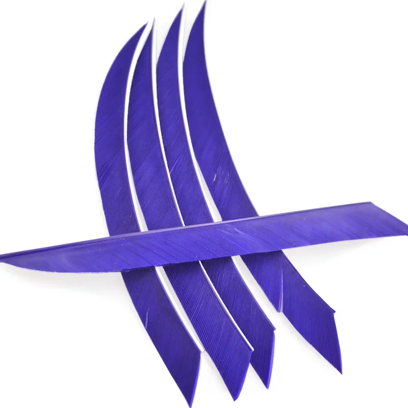 72 Uds 5 pulgadas pluma de pavo ala derecha flecha Natural pluma tiro con arco DIY Fletching para madera flecha de bambú tiro objetivo de caza - imagen 4