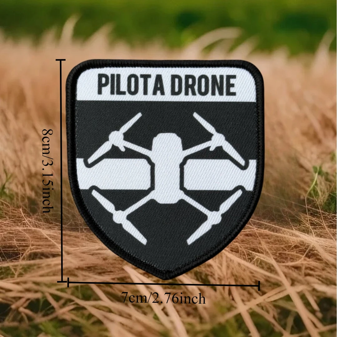 PILOTA DRONE insignia de moral táctica Feuerwehr Hilfswerk Drohne piloto Abzeichen parche impreso gancho bucle mochila militar pegatina - imagen 2