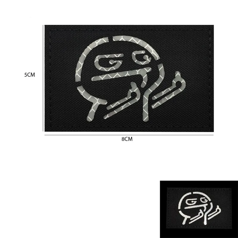 Parches tácticos infrarrojos IR, parches morales reflectantes en mochila, chaleco, ropa, insignias para exteriores, gancho y bucle, 1 ud. - imagen 4