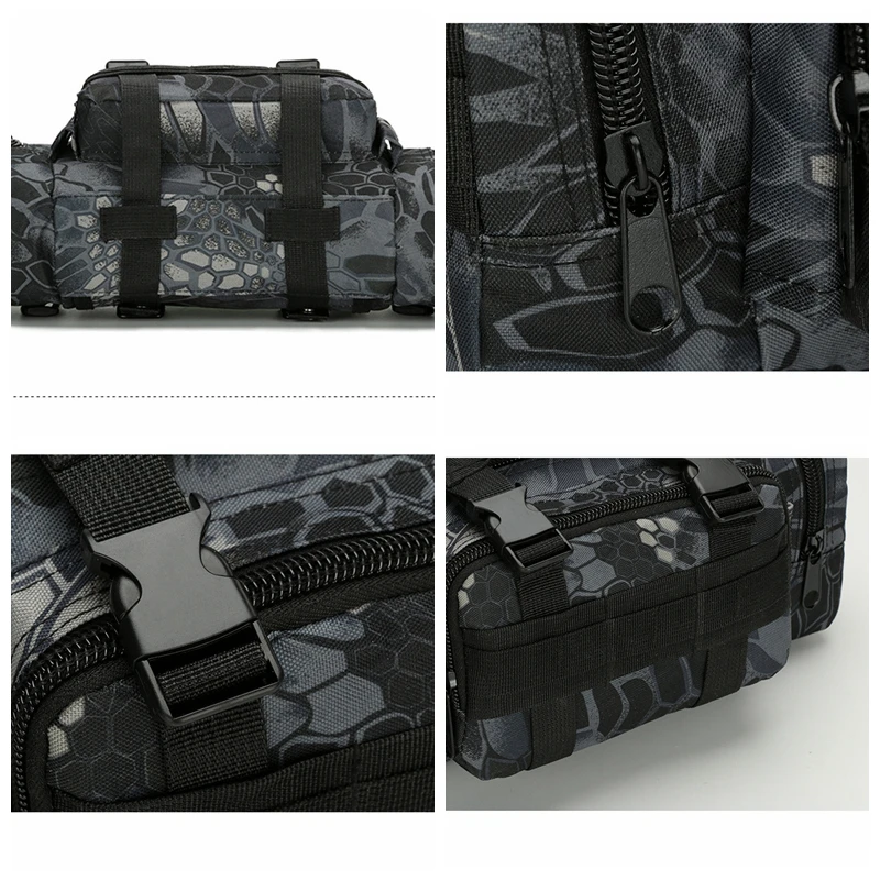 Bolsa deportiva de cintura táctica ultraligera, MOLLE, caza, soldado, paquete EDC - imagen 5