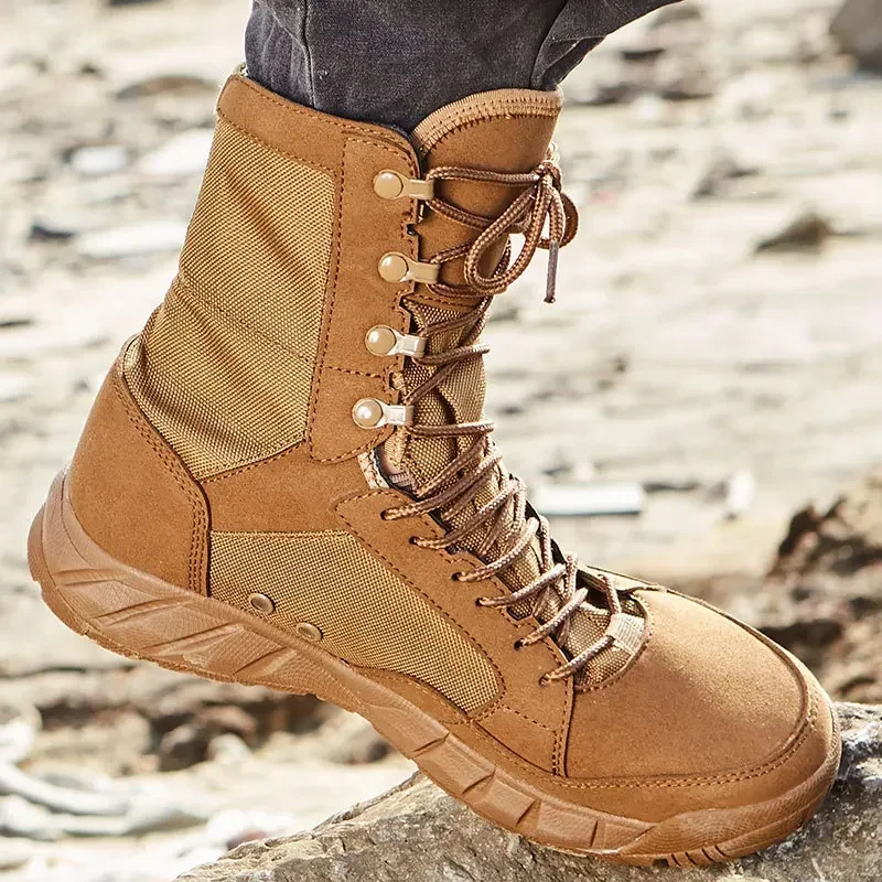 Entrenamiento de escalada al aire libre, zapatos altos resistentes al agua, botas tácticas para caza y senderismo, botas para el desierto para hombres y mujeres - imagen 3
