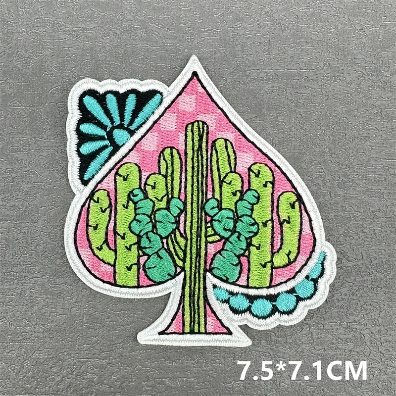 Parche termoadhesivo bordado magia negra cactus para coser o planchar - imagen 4