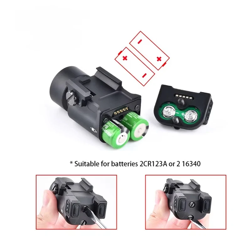 WADSN Zenitco KLESCH-1 1S GEN.2.0 linterna táctica Airsoft Metal LED Rifle arma explorador pistola luz ajuste caza 20mm Rail - imagen 3