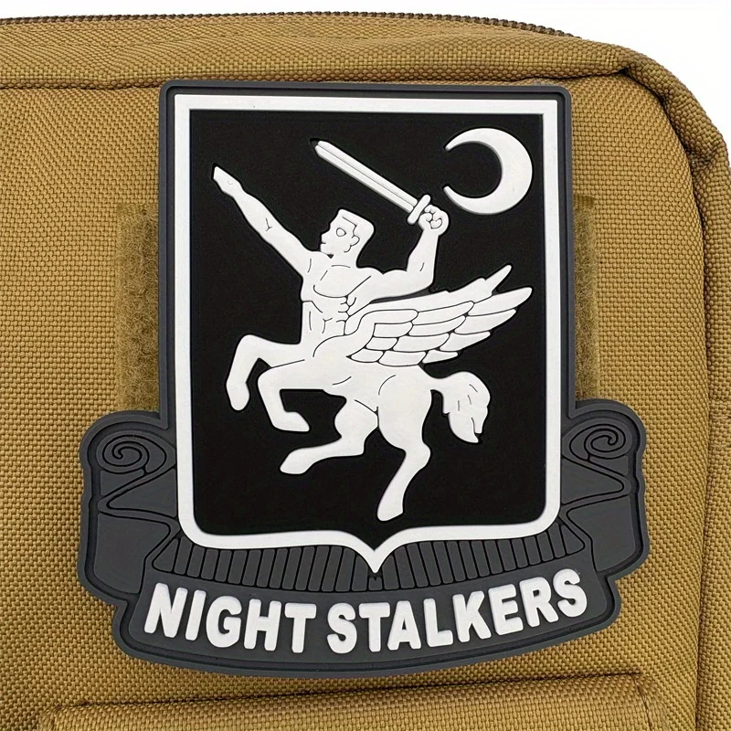 Parche táctico de moral NIGHT STALKERS, insignia militar, gancho y bucles de PVC para ropa, pegatina para mochila - imagen 4
