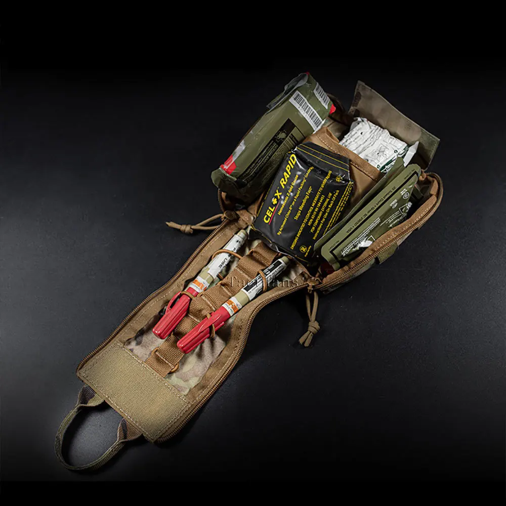 Kit de primeros auxilios MOLLE, bolsa para cinturón de cintura, chaleco de caza, Camping al aire libre, paquete de primeros auxilios de Respuesta Rápida - imagen 5