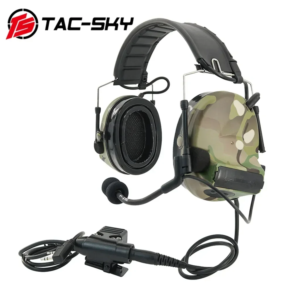 TAC-SKY COMTA II auriculares tácticos protección auditiva reducción electrónica de ruido Airsoft tiro orejeras COMTA auriculares - imagen 3