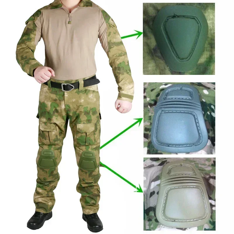 Pantalones de combate para hombre + rodilleras, pantalones tácticos, pantalones Cargo, deporte, camuflaje, Multicam, entrenamiento de senderismo, ropa de caza resistente al desgaste - imagen 4