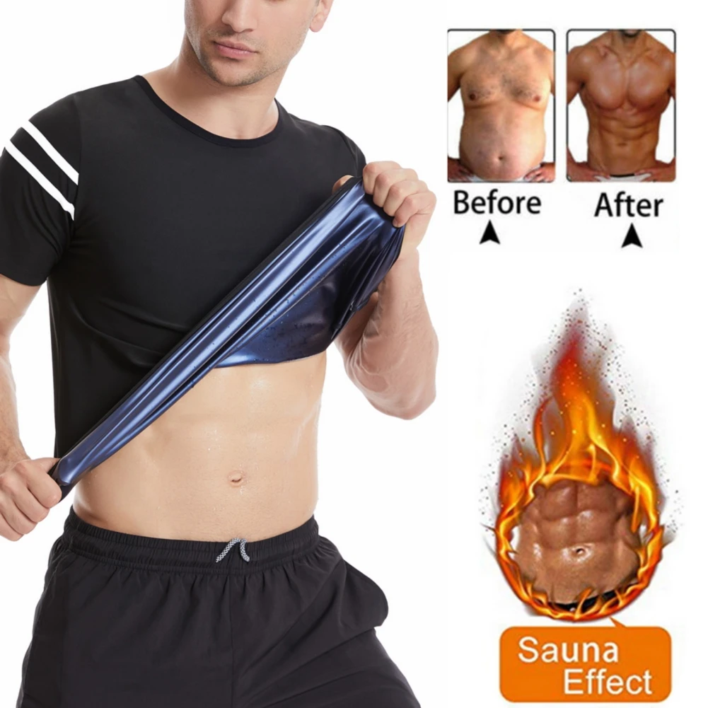 Camisa de sudor para hombres y mujeres, moldeador de cuerpo, traje de Sauna, Diseño a rayas, camisetas para perder peso, correr, Fitness, entrenamiento, moldeador de cuerpo - imagen 4