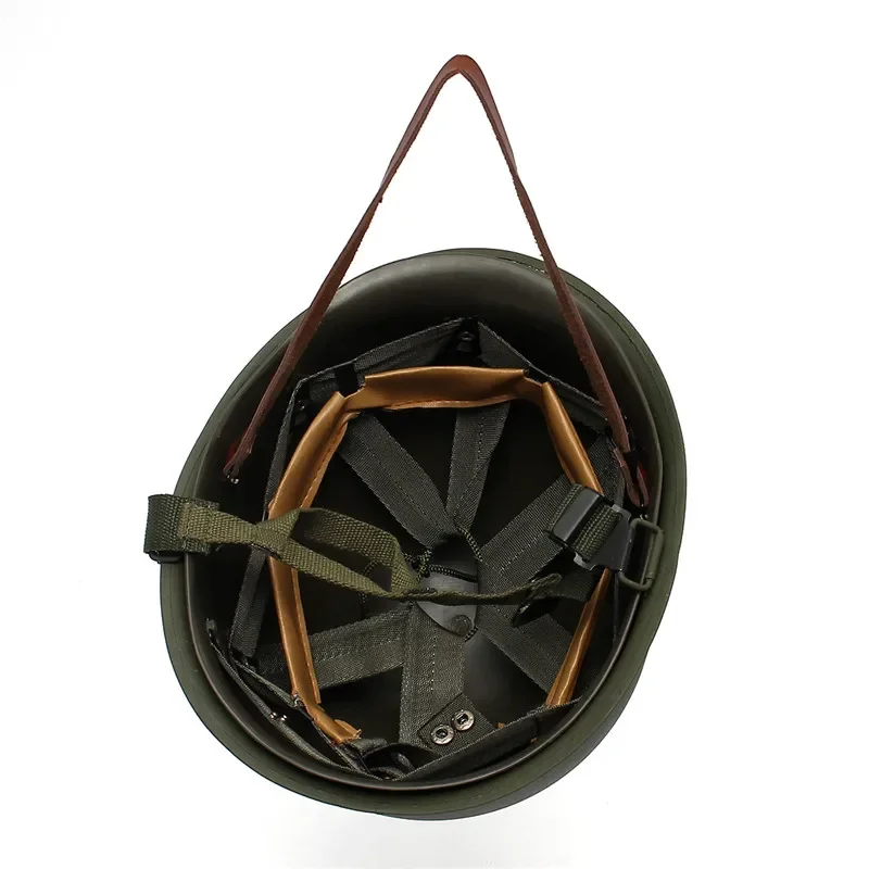 Casco Universal portátil de acero para caza, equipo de protección táctica, verde, gran oferta, M1 - imagen 5