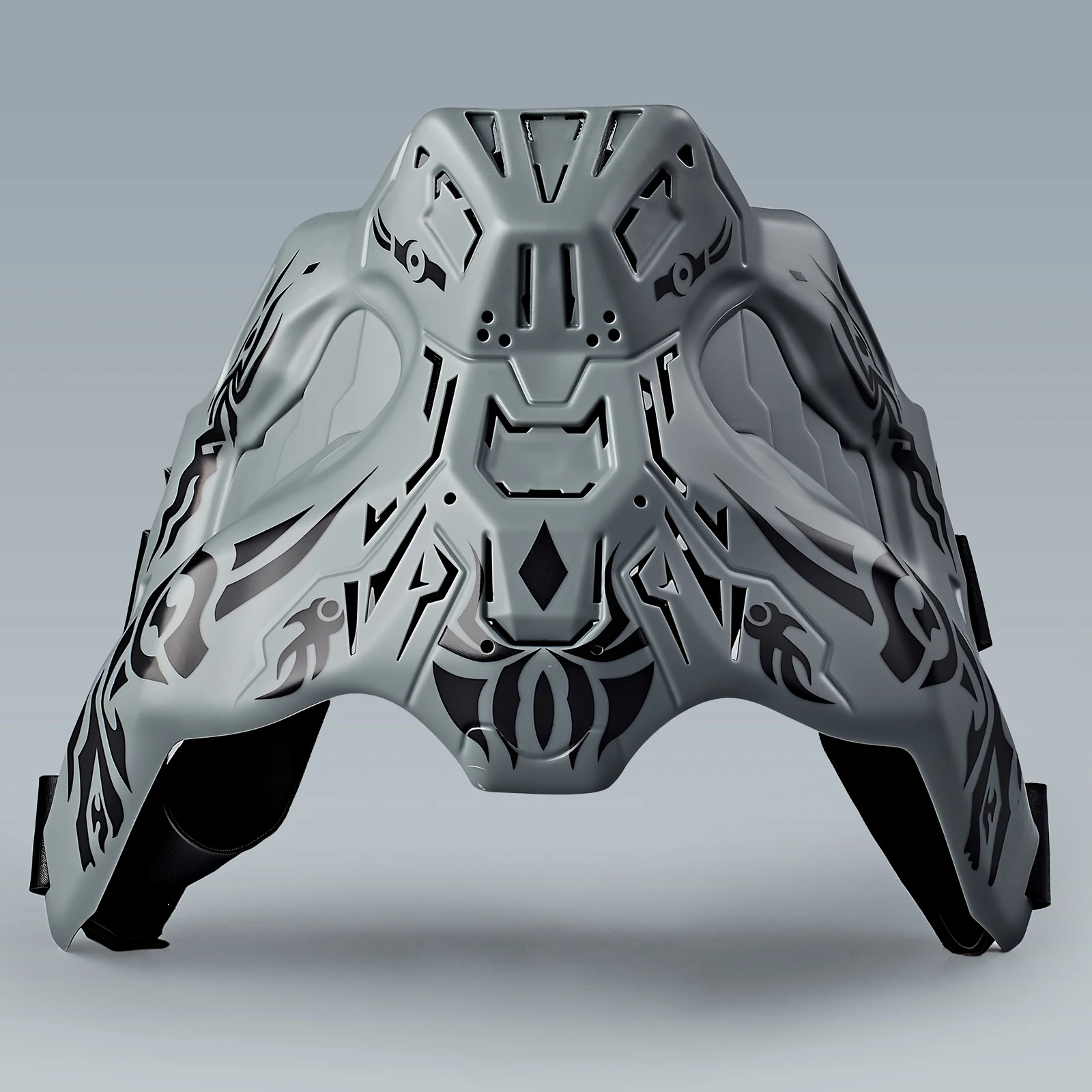 Máscara de media cara fantasma con protección de silicona táctica media cara máscara transpirable para caza de Paintball CS Cos máscaras de Halloween - imagen 4