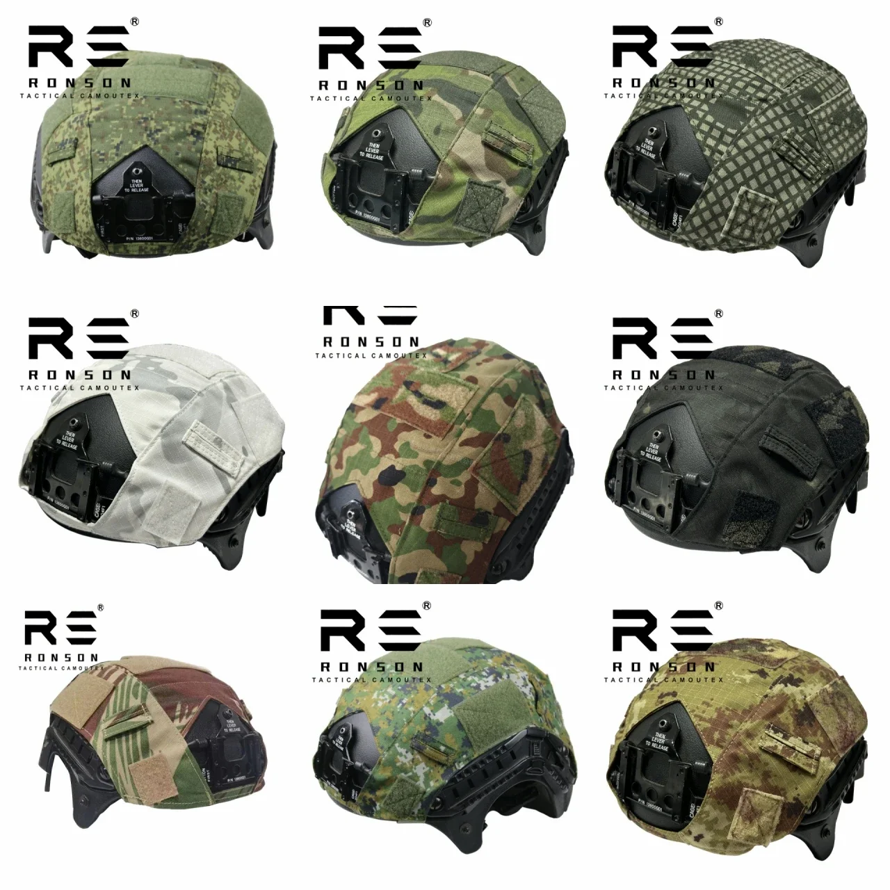 Cubierta táctica personalizada para casco, camuflaje ruso/nieve/noche de arena/mamuflaje para manchas solares - imagen 4
