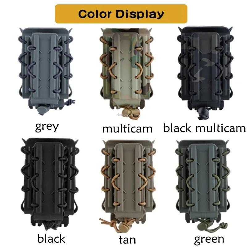 Bolsa táctica doble Mag para caza de Paintball, 5,56, 7,62, 9MM, 45ACP, MOLLE - imagen 4
