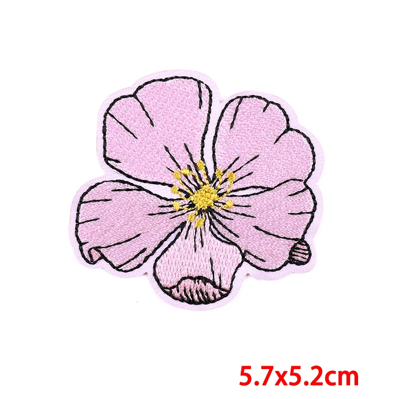 Lote de 10 pegatinas de flores para ropa, parche termoadhesivo para planchar, parches bordados para ropa, decoración de rayas - imagen 5