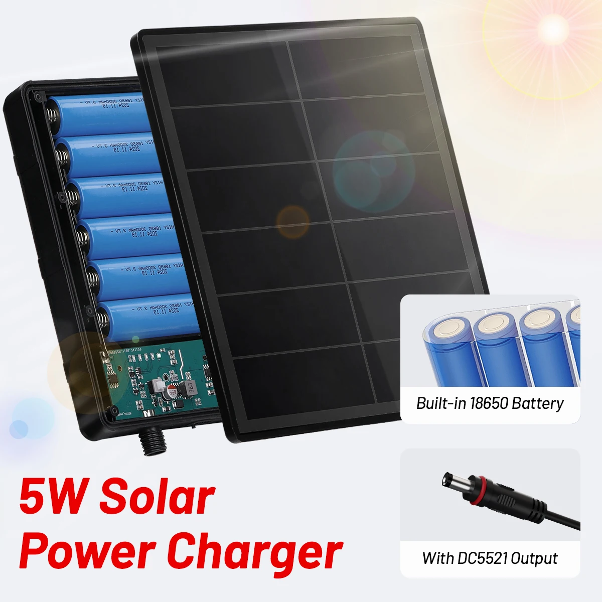 Panel solar para cámara de fototrampeo con controlador MPPT IP67